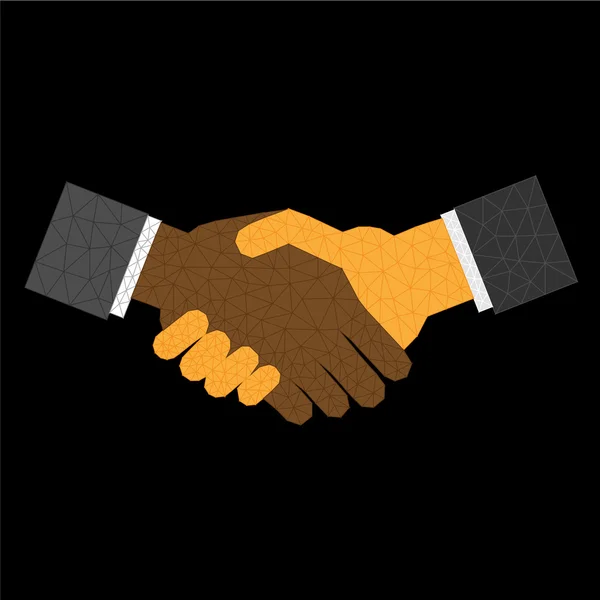Business handshake symbol — Stock Vector