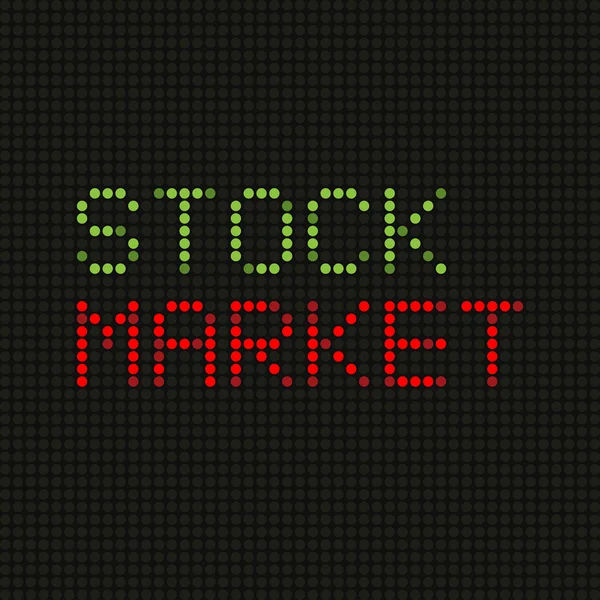 股票市场在 Led 屏幕上的标志 — 图库矢量图片
