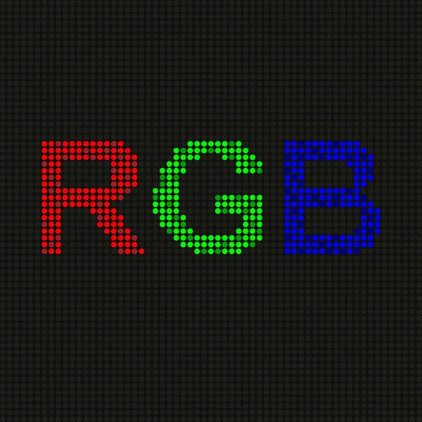 Tečkovaný symbol barevných rgb — Stockový vektor