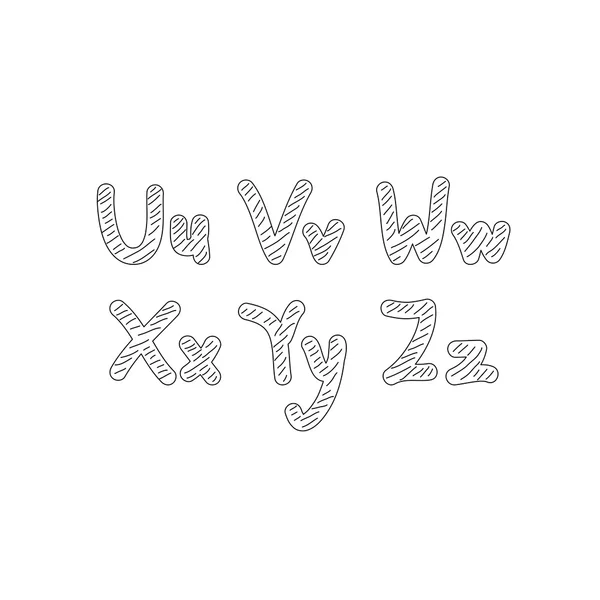Conjunto de fontes alfabeto escrito — Vetor de Stock