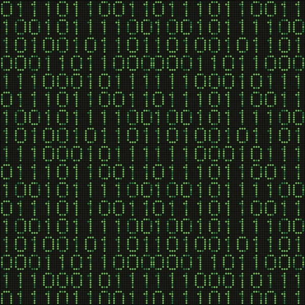 Grüner Binärcode-Hintergrund — Stockvektor