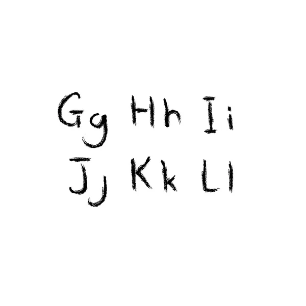 Set di caratteri alfabeto scritto — Vettoriale Stock