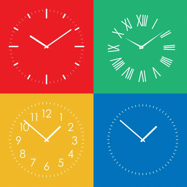 Set of clocks, timers — Stock Vector