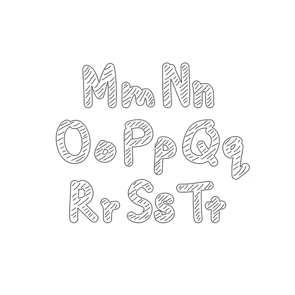 Written alphabet font set — Stock Vector