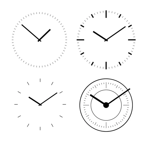 Uhrensatz, Zeitschaltuhren — Stockvektor