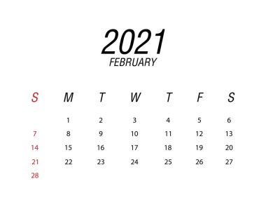 2021 'in soyut ve modern takvimi