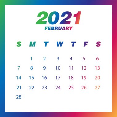 2021 'in soyut ve modern takvimi