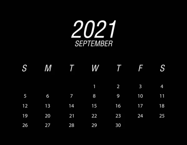Streszczenie i nowoczesny kalendarz 2021 r. — Wektor stockowy