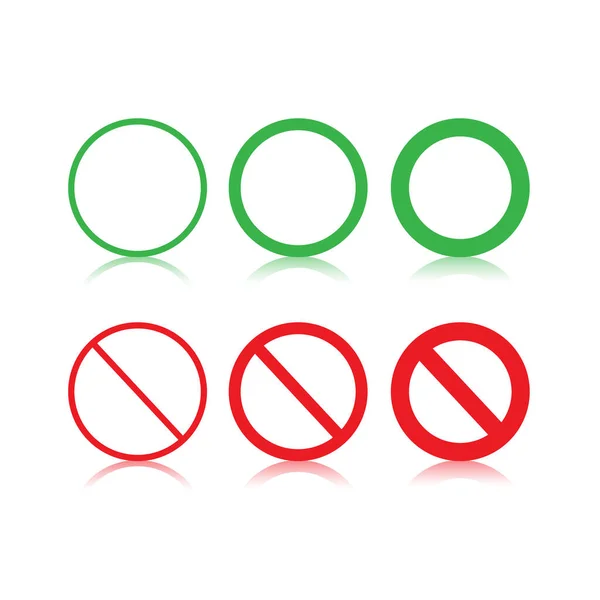 Set Yes Icon — Stock Vector