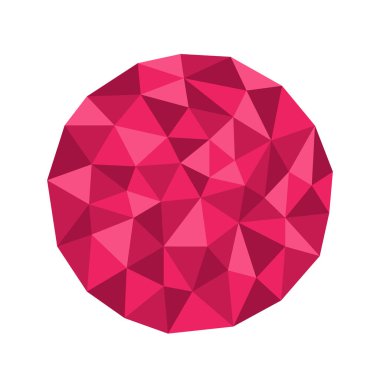 Logo, sembol, düğme, en iyi ödül için uygun çokgen geometrik yuvarlak kristal.