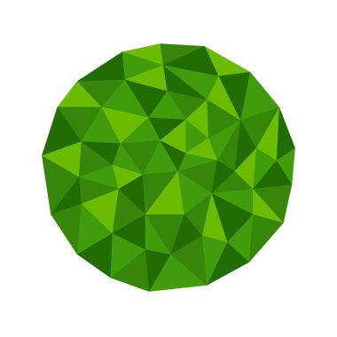 Logo, sembol, düğme, en iyi ödül için uygun çokgen geometrik yuvarlak kristal.