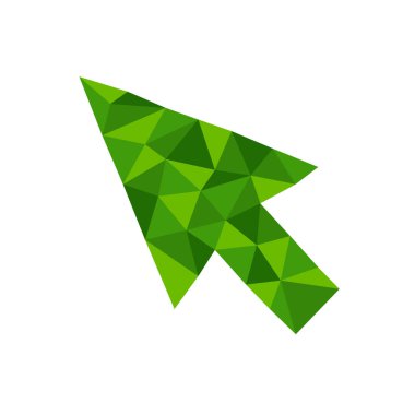 Logo, sembol, düğme, en iyi ödül için uygun çokgen geometrik kristal imleç.