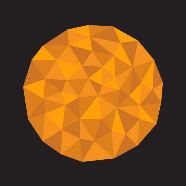 Polygonaal Geometrische Ronde Kristal Geschikt Voor Logo Symbool Knop Beste — Stockvector