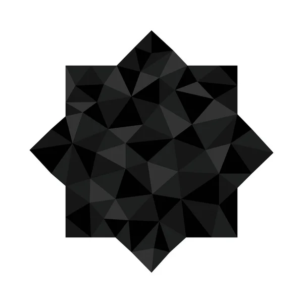 イスラムのロゴ シンボル 最高の賞に適した多角形の幾何学的結晶八角形 — ストックベクタ