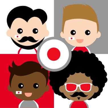 Grup mutlu Japonya'nın destekçileri