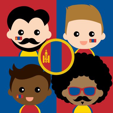 Grup mutlu Moğolistan'ın destekçileri