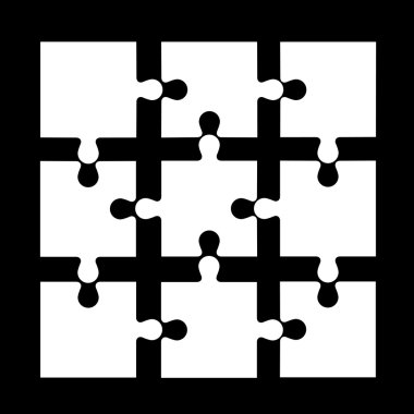 Şablon soyut ayrılmış puzzle /