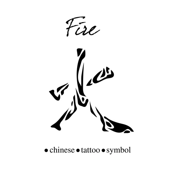 Chinese character for fire — Stock Vector