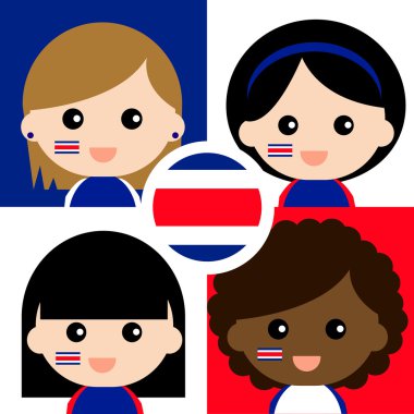 Kosta Rika mutlu destekçileri grup