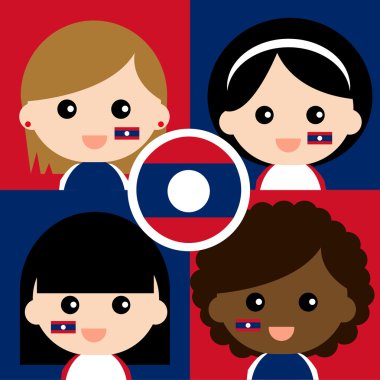 Grup mutlu Laos'ın destekçileri