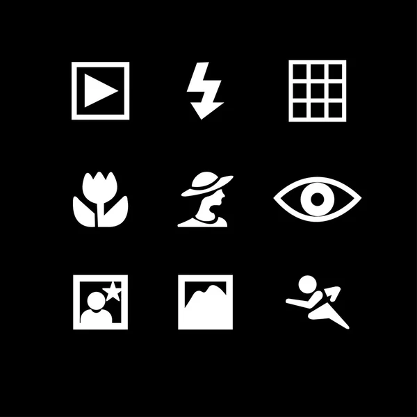 Conjunto de iconos de la fotografía — Vector de stock