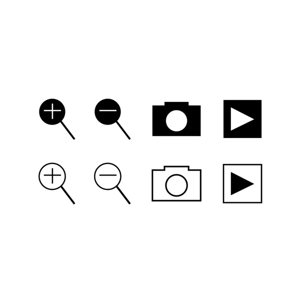 Conjunto de iconos de gadget moderno delgado de moda — Vector de stock