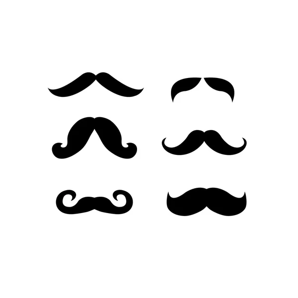 Set of mustaches symbols — Stock Vector