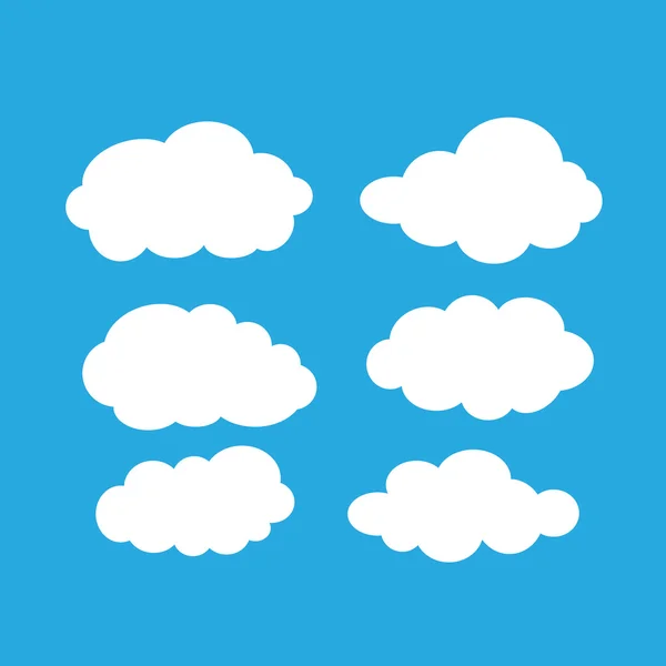 Set of  white clouds — Stock Vector