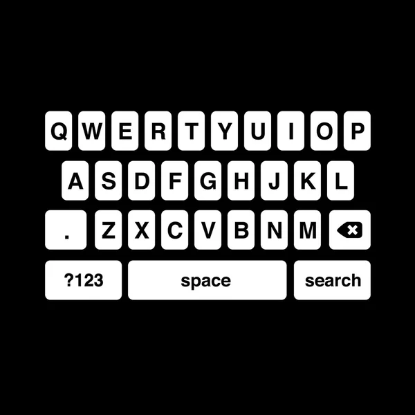Počítačové klávesnice černá a bílá — Stockový vektor