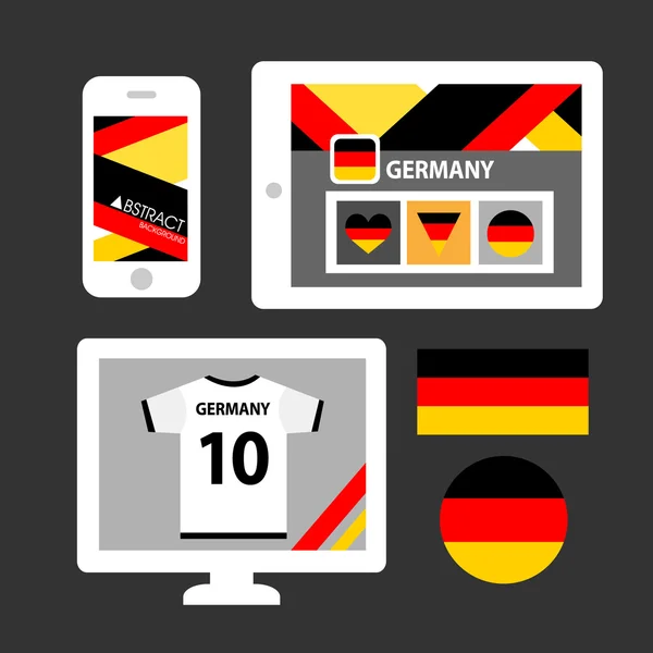 Set of Germany flag and pattern background. — Stock Vector