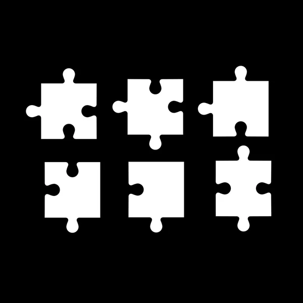 추상적인 분리 된 퍼즐의 서식 파일 — 스톡 벡터