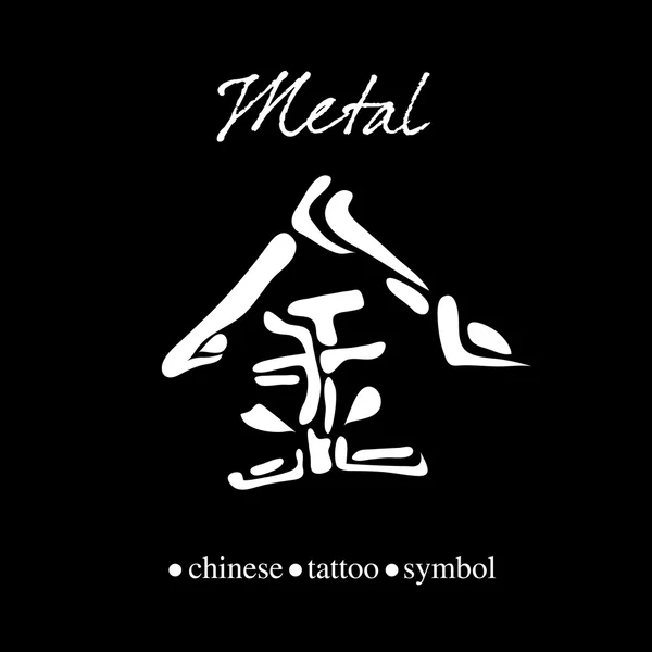 Chinese character for metal — Stock Vector