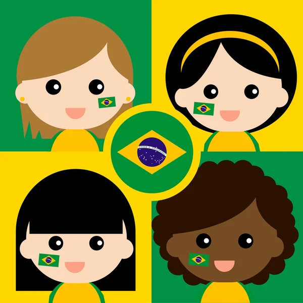 Mutlu Brezilya taraftar grubu