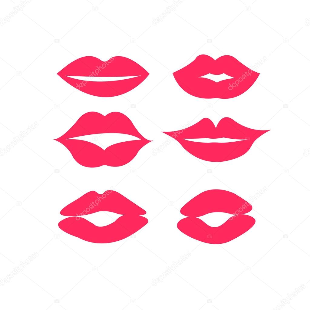 Set of woman's lips