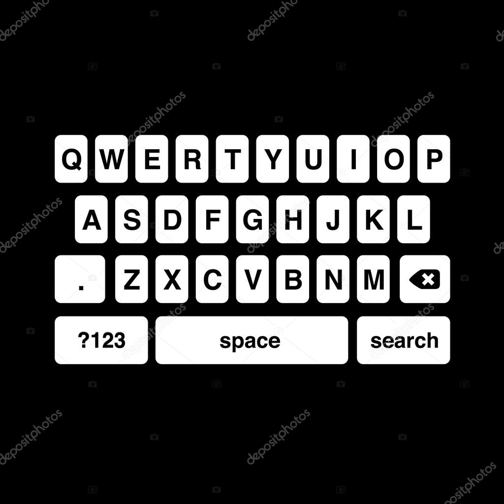 Computer keyboard black and white
