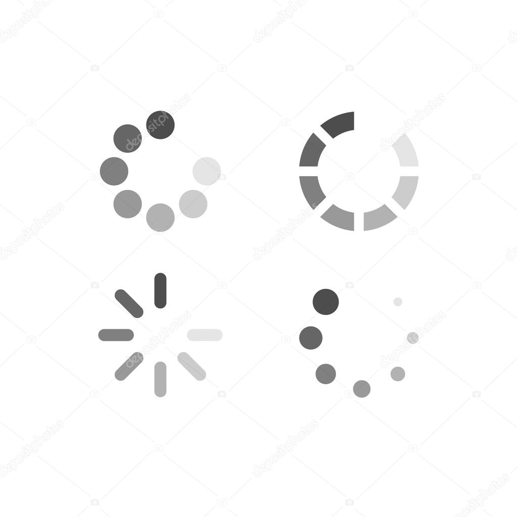 Set of loading symbols