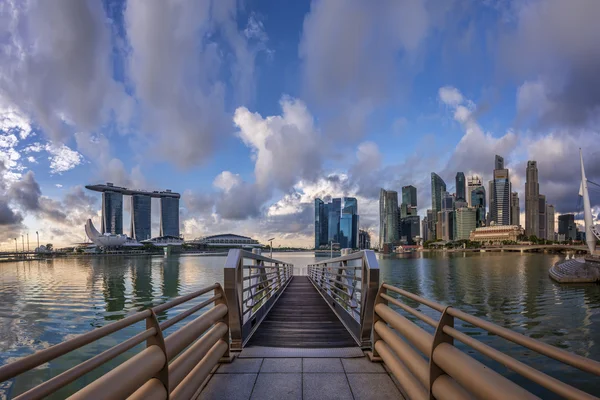 Uitzicht vanaf de brug naar Singapore — Stockfoto