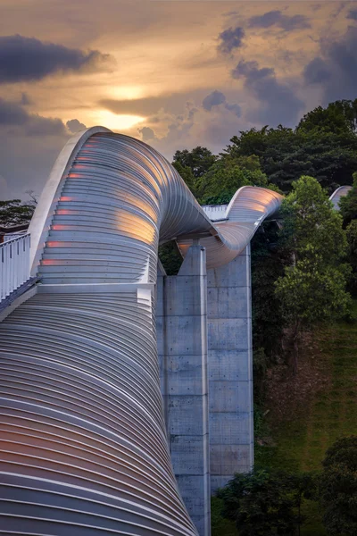 Moderní pedesrian most v Singapuru — Stock fotografie