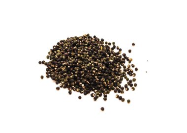 Malabar ıspanak Basella alba beyaz arka planda izole bir tümsekte. Ev yapımı organik sebze tohumları ekime hazır..