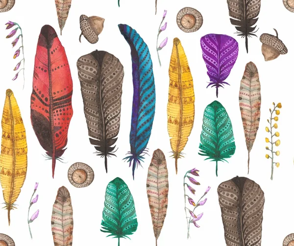 Pattern with feathers — Stock Photo, Image