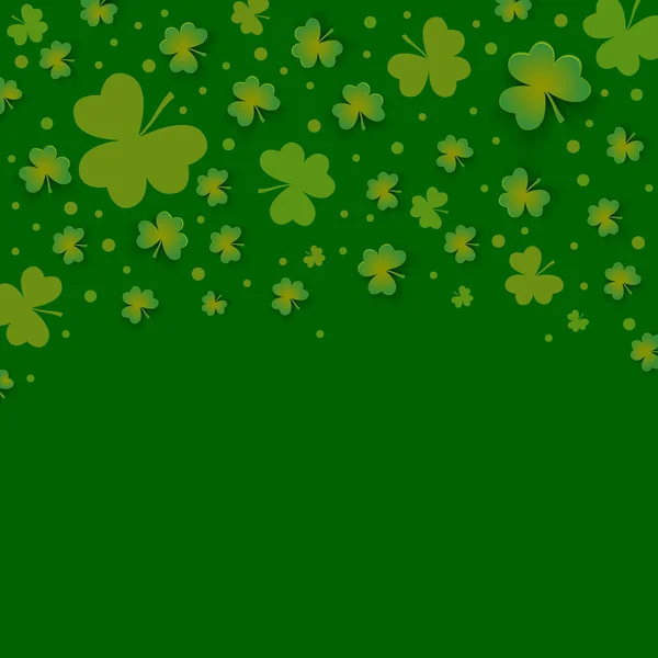 Τριφύλλι της Ιρλανδίας αφήνει φόντο για ημέρα ευτυχισμένη St. Patrick's — Διανυσματικό Αρχείο