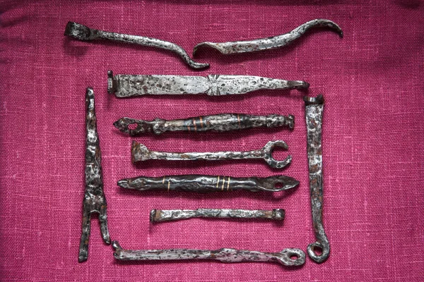 Średniowieczne klucze żelaza — Zdjęcie stockowe