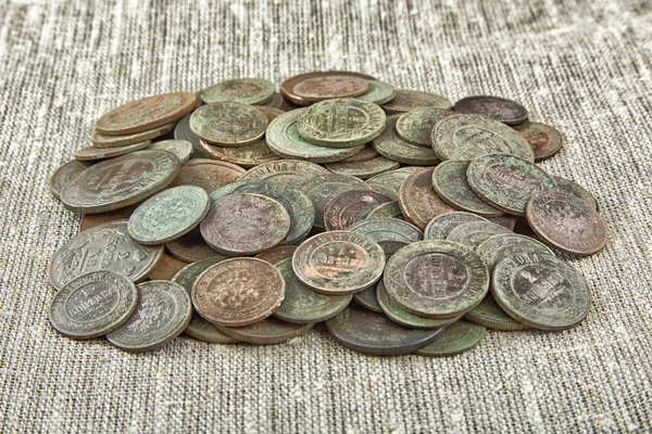Eski bakır paralar — Stok fotoğraf