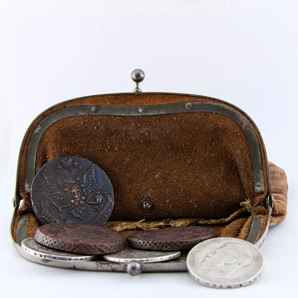 Old purse is open — Stock Photo, Image