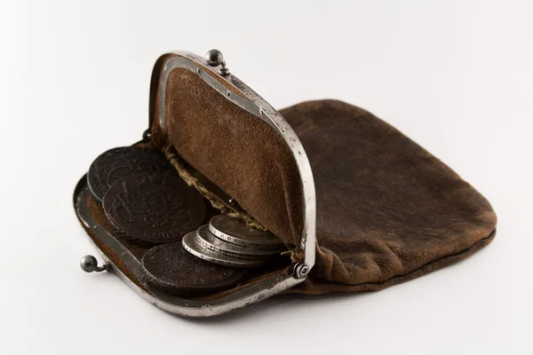 Old purse will be turned — Stock Photo, Image