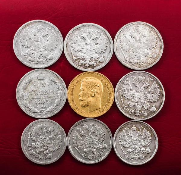 Değerli metallerden yapılmış paraları — Stok fotoğraf