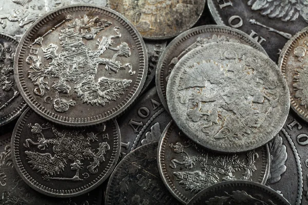Old silver coins — Stock Photo, Image