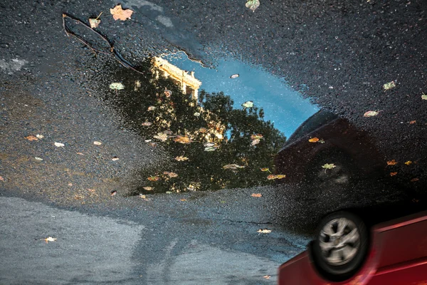 Auto herfst collage — Stockfoto