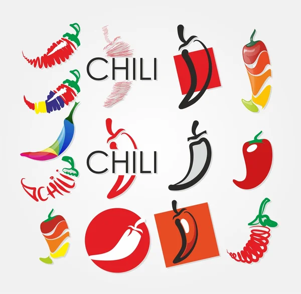 Vetor logotipo chili — Vetor de Stock