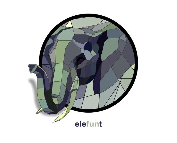 Elefante logo vector — Archivo Imágenes Vectoriales